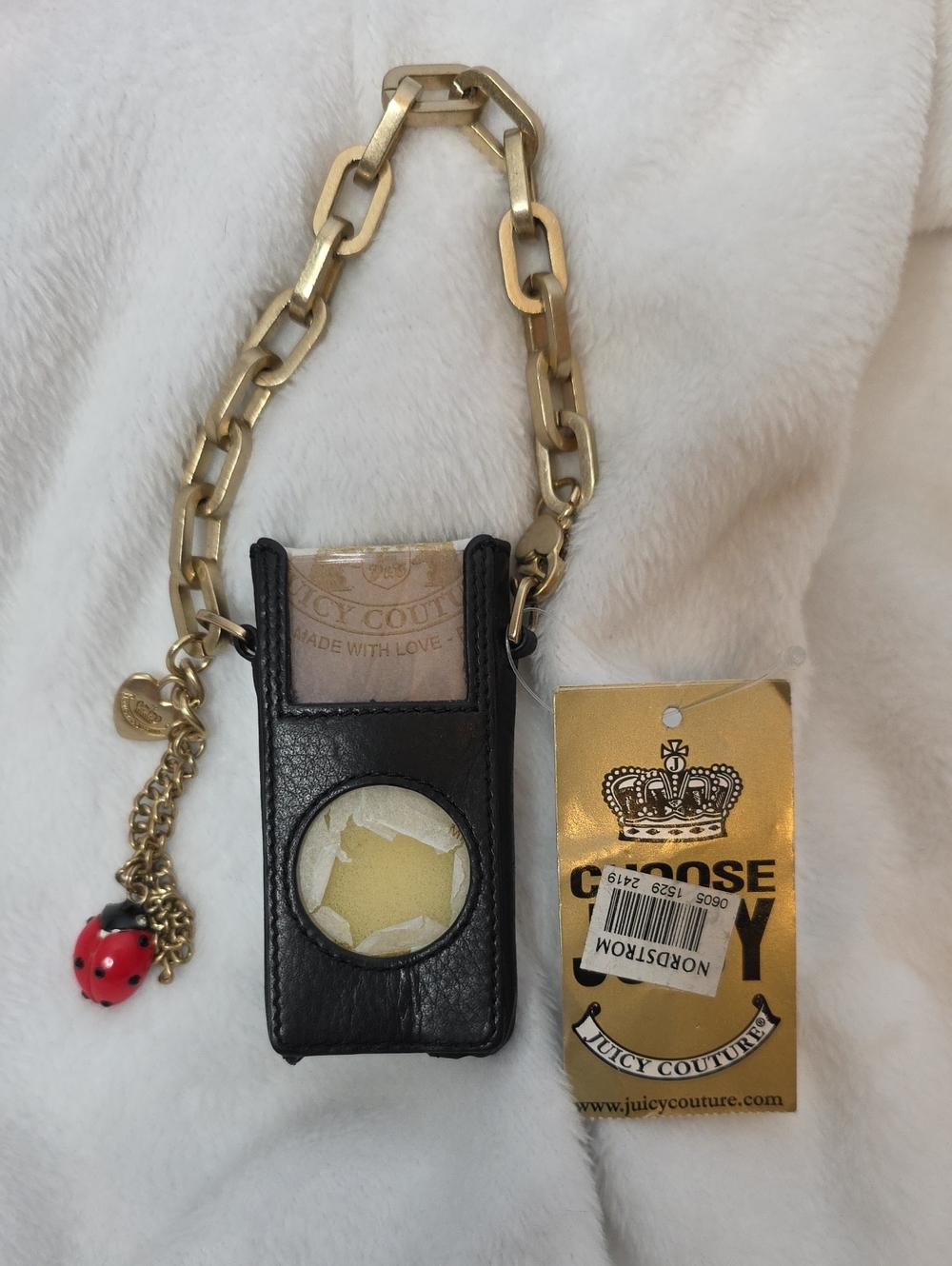 Juicy Couture Red Ladybug Charm Vintage Ipod Holder